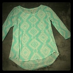 Aztec mint shirt